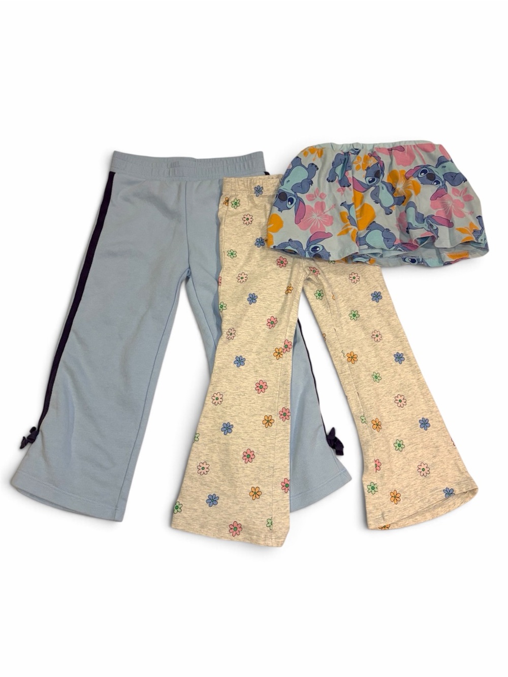 Disney Blue Floral Skirt and Two Flare Pants Set - 3 Pieces Size 4